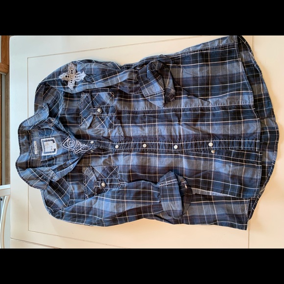 Mens Bke athletic Fit L casual button down - Picture 2 of 3
